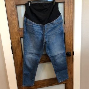 Maternity crop jeans, size 12, EUC